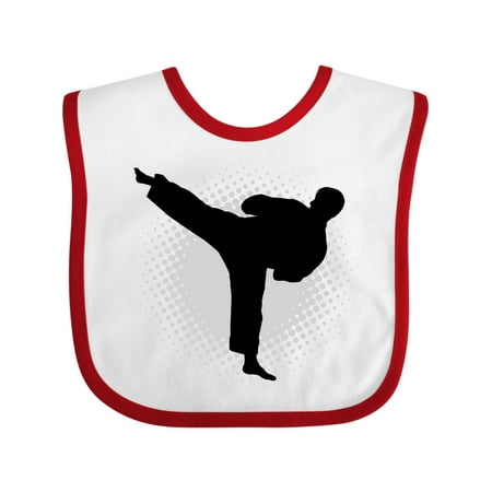 Inktastic Karate Martial Arts Silhouette Sports Gift Baby Boy Bib