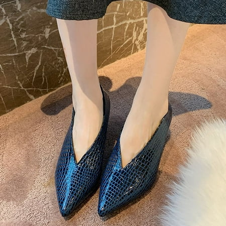 HIBRO Leisure Women Solid Color Square Heels Slip-On Pointed Toe Shoes Single Shoes Work Shoes
HIBRO Leisure Women Solid Color Square Heels Slip-On Pointed Toe Shoes Single Shoes Work Shoes