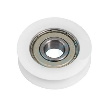 

GLFILL 1Pcs U Nylon Plastic Embedded 608 Groove Ball Bearings 8*30*10mm Guide Pulley