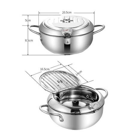 Deep Fryer Pot Tempura Pot Deep Fryer With Oil Filtration Gas Deep Fryer Pan