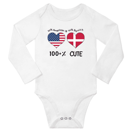 50% American + 50% Danish = 100+% Cute Baby Long Slevve Bodysuits Unisex Gifts (White 6-12 Months)
50% American + 50% Danish = 100+% Cute Baby Long Slevve Bodysuits Unisex Gifts (White 6-12 Months)