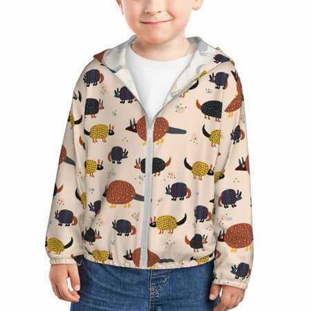 Qekee Cute Armadillo1 Print UPF 50+ Kids Sun-Protective Hooded Long Sleeve Rash Guard for Fishing Water Beach Sports -2 Years
Qekee Cute Armadillo1 Print UPF 50+ Kids Sun-Protective Hooded Long Sleeve Rash Guard for Fishing Water Beach Sports -2 Years