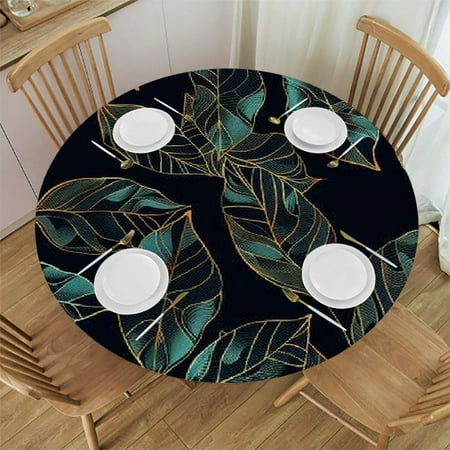 BCIIG Leaf Pattern Gold Outline Round Table Cover Stain Resistant Washable Indoor Outdoor Tablecloth Kitchen Dining Wedding Parties Outdoor Fitted 100% Polyester Fiber 38-42
BCIIG Leaf Pattern Gold Outline Round Table Cover Stain Resistant Washable Indoor Outdoor Tablecloth Kitchen Dining Wedding Parties Outdoor Fitted 100% Polyester Fiber 38-42