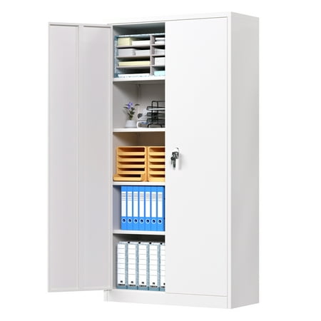 GAEANET 72 inches Metal Storage Cabinet Steel Office Storage Cabinet Metal Locking Cabinet with Doors and Shelves Assembly Required White
GAEANET 72 inches Metal Storage Cabinet Steel Office Storage Cabinet Metal Locking Cabinet with Doors and Shelves Assembly Required White
