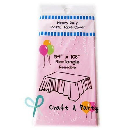 (12-pack) Heavy Duty Plastic Table Covers Tablecloth (Reusable) (Rectangular 54 X 108 Pink)
(12-pack) Heavy Duty Plastic Table Covers Tablecloth (Reusable) (Rectangular 54 X 108 Pink)