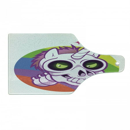 Cartoon Cutting Board Doodle Style Unicorn Skull with Green Eyes with Rainbow Background Funny Decorative Tempered Glass Cutting and Serving Board Wine Bottle Shape Multicolor by Ambesonne
Cartoon Cutting Board Doodle Style Unicorn Skull with Green Eyes with Rainbow Background Funny Decorative Tempered Glass Cutting and Serving Board Wine Bottle Shape Multicolor by Ambesonne
