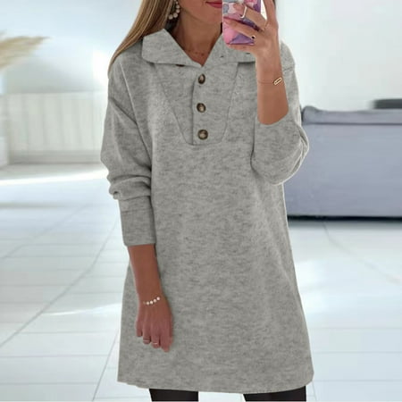 Zedker Fall Clothes for Women 2022 Winter Formal Dresses for Teens Fashion Women Sexy Casual Button V-Neck Solid Long Sleeve Mini Dress
Zedker Fall Clothes for Women 2022 Winter Formal Dresses for Teens Fashion Women Sexy Casual Button V-Neck Solid Long Sleeve Mini Dress