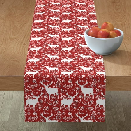 Cotton Sateen Table Runner 72 - Deer Silhouette Red Christmas Forest Damask Woodland Baby Girl Rustic Holiday Print Custom Table Linens by Spoonflower
Cotton Sateen Table Runner 72 - Deer Silhouette Red Christmas Forest Damask Woodland Baby Girl Rustic Holiday Print Custom Table Linens by Spoonflower