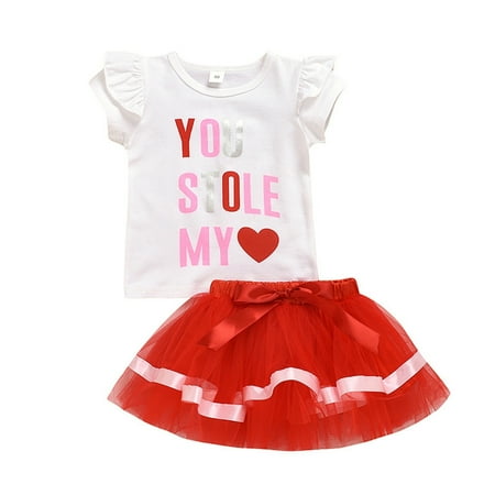 MPWEGNP Valentine s Day Kids Baby Girls Short Ruffled Sleeve Letter Tops Bowknot Tulle Skirt 2PCS Outfits Set Cute Long Sleeve Long Sleeve Sweatshirt
MPWEGNP Valentine s Day Kids Baby Girls Short Ruffled Sleeve Letter Tops Bowknot Tulle Skirt 2PCS Outfits Set Cute Long Sleeve Long Sleeve Sweatshirt