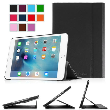 Fintie iPad mini 4 2015 Smart Book Case Stand Cover Supports 3 Viewing Angles with Auto Sleep/Wake Feature, Black
