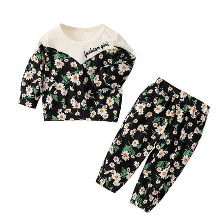 Dadaria Toddler Sweatshirt 3-24months Autumn Winter Girls Clothing Set Floral Pullover Daisies Long Sleeve Tops Pants Clothes Casual Suit Outfits Black 12-18 Months Toddler
Dadaria Toddler Sweatshirt 3-24months Autumn Winter Girls Clothing Set Floral Pullover Daisies Long Sleeve Tops Pants Clothes Casual Suit Outfits Black 12-18 Months Toddler