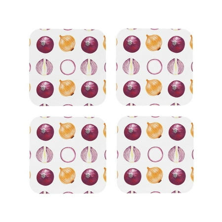 Drink Coasters Set of 4 Onion funny Leather Coasters for Coffee Table Protector Heat Resistant Cute Coasters for Home Decor Housewarming Gifts Bar Kitchen 4 Inch Square
Drink Coasters Set of 4 Onion funny Leather Coasters for Coffee Table Protector Heat Resistant Cute Coasters for Home Decor Housewarming Gifts Bar Kitchen 4 Inch Square