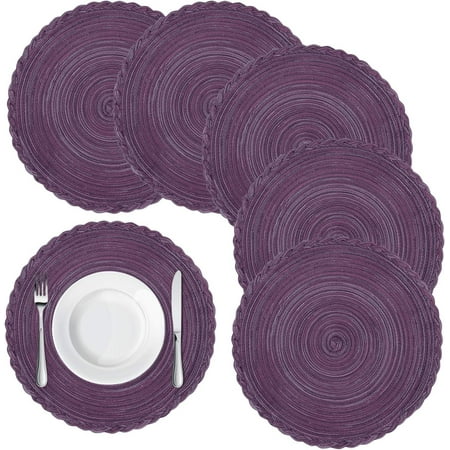 Round Braided Placemats for Dining Table Set of 4 - Woven Heat Resistant Non-Slip Kitchen Table Mats 14 Diameter Blue
Round Braided Placemats for Dining Table Set of 4 - Woven Heat Resistant Non-Slip Kitchen Table Mats 14 Diameter Blue
