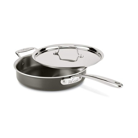All-Clad LTD Hard-Anodized Stainless Steel 3 Qt Saute Pan, Black