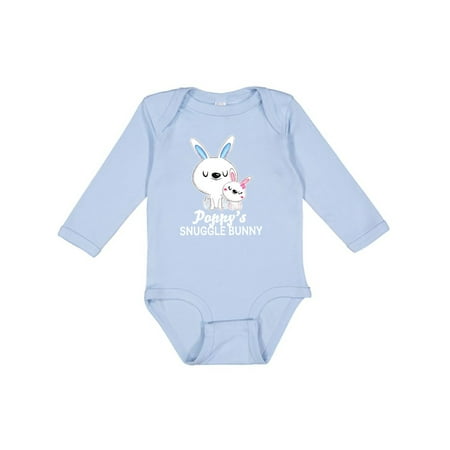 Inktastic Poppys Snuggle Bunny Easter Gift Baby Girl Long Sleeve Bodysuit