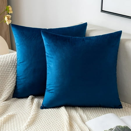 EMEMA Pack of 2 Velvet Throw Pillow Covers Decorative Square Pillowcase Soft Solid Cushion Case for Sofa Bedroom Chair Car 16x16 inch Dark Blue
EMEMA Pack of 2 Velvet Throw Pillow Covers Decorative Square Pillowcase Soft Solid Cushion Case for Sofa Bedroom Chair Car 16x16 inch Dark Blue