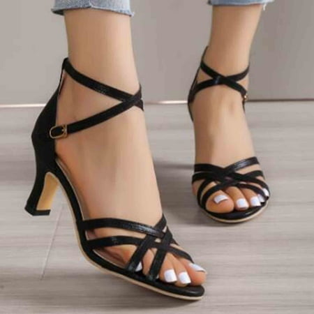 XIAQUJ European and American Summer Fashion High Heel Foreign Trade Large Size Crossstrap Sandals Sandals for Women Black 7(38)
XIAQUJ European and American Summer Fashion High Heel Foreign Trade Large Size Crossstrap Sandals Sandals for Women Black 7(38)