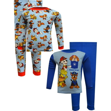 Paw Patrol Teamwork Cotton 4 Piece Infant Pajamas