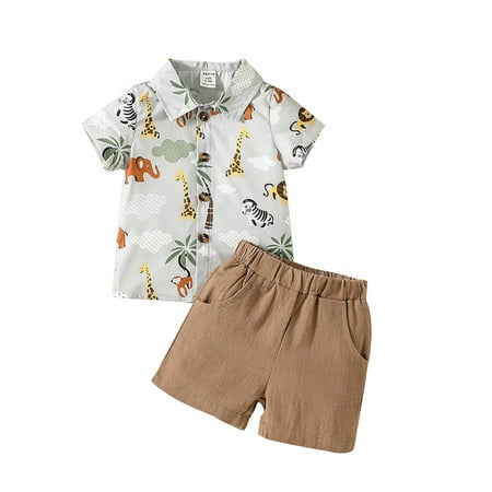 Bagilaanoe 2pcs Toddler Baby Boys Short Pants Set Animal Print Short Sleeve Shirts Tops + Shorts 6M 12M 18M 24M 3T Kids Casual Summer Outfits
Bagilaanoe 2pcs Toddler Baby Boys Short Pants Set Animal Print Short Sleeve Shirts Tops + Shorts 6M 12M 18M 24M 3T Kids Casual Summer Outfits