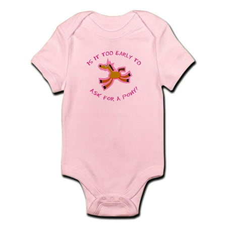 CafePress - Is It Too Early To Ask For A Pony Infant Cre - Baby Light Bodysuit
CafePress - Is It Too Early To Ask For A Pony Infant Cre - Baby Light Bodysuit