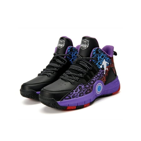 Gomelly Girls Breathable Basketball Shoes Athletic Mid Top Running Shoe School Sports Comfortable Lace-up Sneakers Black Purple 3Y
Gomelly Girls Breathable Basketball Shoes Athletic Mid Top Running Shoe School Sports Comfortable Lace-up Sneakers Black Purple 3Y