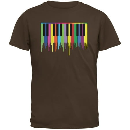 Piano Keys Brown Adult T-Shirt