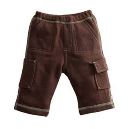 Soy Fleece Cargo Pants - 0-3m Chocolate