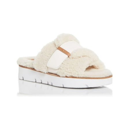 Gentle Souls by Kenneth Cole Womens Lavern Leather Slip On Flatform Sandals