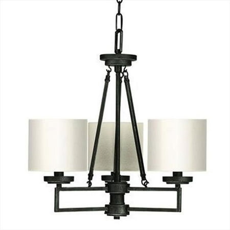 Cal Lighting FX-3506-3 60 W x 3 Dabois Iron 3 Light Chandelier