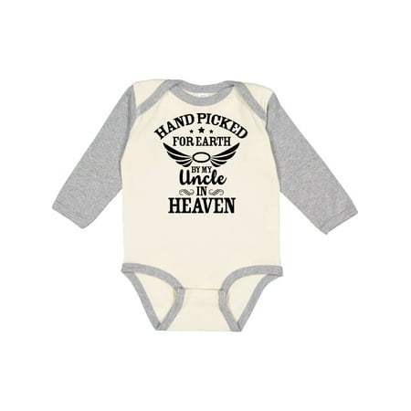 Inktastic Handpicked for Earth by My Uncle in Heaven with Angel Wings Gift Baby Boy or Baby Girl Long Sleeve Bodysuit
Inktastic Handpicked for Earth by My Uncle in Heaven with Angel Wings Gift Baby Boy or Baby Girl Long Sleeve Bodysuit