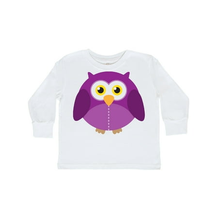 Inktastic Purple Owl Bird Gift Toddler Boy or Toddler Girl Long Sleeve T-Shirt