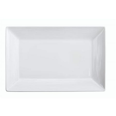Oneida L6600000350R 10.375 in. Lines Porcelain Rectangular Plate
