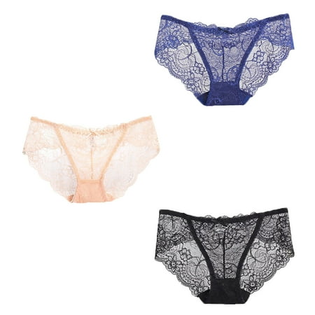 Xmarks 3 Pieces Womens Underwear Invisible Seamless Bikini Lace Underwear Half Back Coverage Panties L
Xmarks 3 Pieces Womens Underwear Invisible Seamless Bikini Lace Underwear Half Back Coverage Panties L