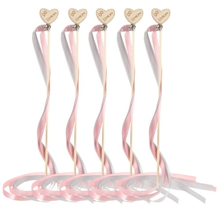 5 pcs Wedding Wands Ribbon Fairy Sticks Heart Fairy Wands Wedding Fairy Sticks for Decor
5 pcs Wedding Wands Ribbon Fairy Sticks Heart Fairy Wands Wedding Fairy Sticks for Decor