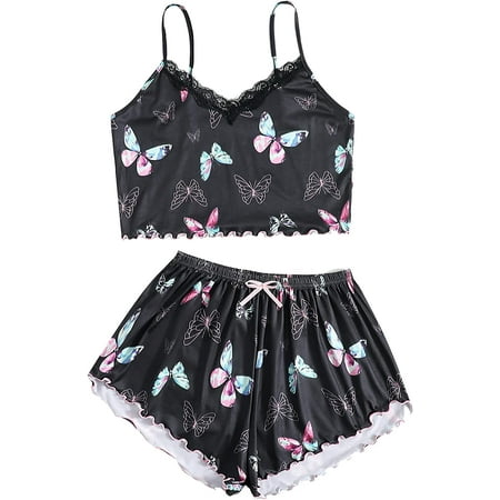 ZWQIANFENGXI Women s Floral Print Lace Trim Cami Top and Shorts Pajama Set Sleepwear
ZWQIANFENGXI Women s Floral Print Lace Trim Cami Top and Shorts Pajama Set Sleepwear