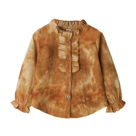 Kucnuzki Toddler Girl Clothes 4T Infant Girl Fall-Winter Tops 5T Toddler Girl Long Sleeve Tie Dye Prints Lapel Collar Shirt Tops Yellow
Kucnuzki Toddler Girl Clothes 4T Infant Girl Fall-Winter Tops 5T Toddler Girl Long Sleeve Tie Dye Prints Lapel Collar Shirt Tops Yellow