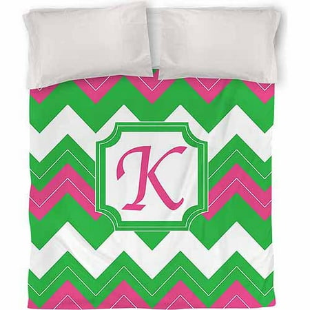 IDG Chevron Monogram Duvet Cover, Fuchsia