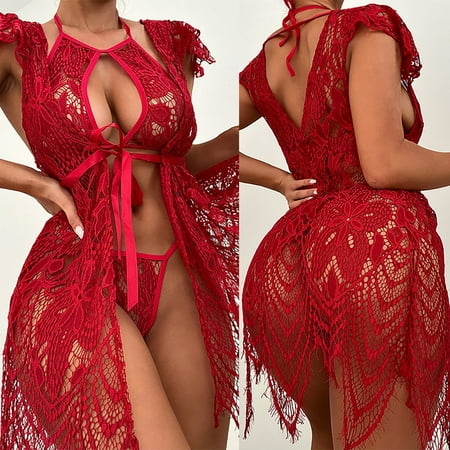 Corashan Lingerie for Women Women s Sexy Lace Backless Lace-up Halter Lingerie Three-piece Set Sexy Lingerie for Women
Corashan Lingerie for Women Women s Sexy Lace Backless Lace-up Halter Lingerie Three-piece Set Sexy Lingerie for Women