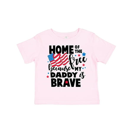 Inktastic Home of the Free Because My Daddy is Brave with Flag Gift Toddler Boy or Toddler Girl T-Shirt
Inktastic Home of the Free Because My Daddy is Brave with Flag Gift Toddler Boy or Toddler Girl T-Shirt