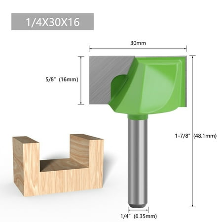 Leke Cleaning Bottom Router Bit 6.35mm Shank Milling Cutter Engraving Woodworking