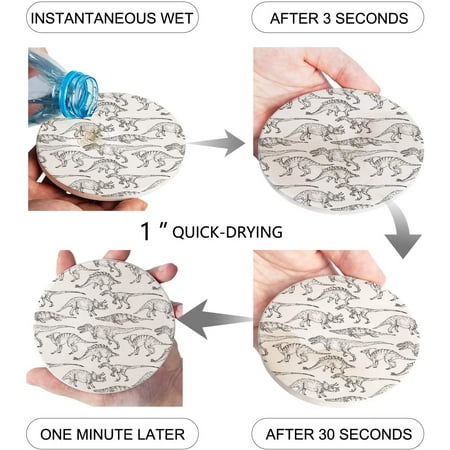 KXMDXA Dinosaur Set of 8 Round Coaster for Drinks Absorbent Ceramic Stone Coasters Cup Mat with Cork Base for Home Kitchen Room Coffee Table Bar Decor
KXMDXA Dinosaur Set of 8 Round Coaster for Drinks Absorbent Ceramic Stone Coasters Cup Mat with Cork Base for Home Kitchen Room Coffee Table Bar Decor