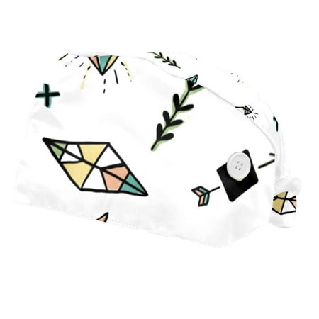 2PCS Working Cap with Buttons and Sweatband Adjustable Tie Back Hats Bouffant Caps Camouflage Arrow Scrub Turban Hat
2PCS Working Cap with Buttons and Sweatband Adjustable Tie Back Hats Bouffant Caps Camouflage Arrow Scrub Turban Hat
