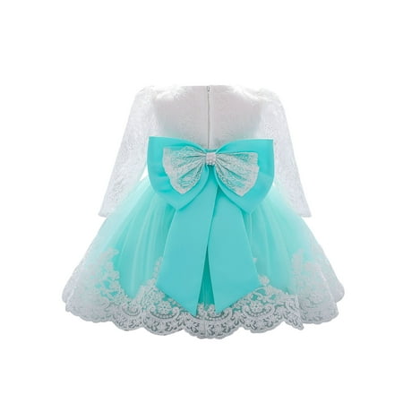 Caitzr Baby Girls Long-sleeved Dress Hollow Lace Mesh Yarn Stitching Bow A-line Princess Dress
Caitzr Baby Girls Long-sleeved Dress Hollow Lace Mesh Yarn Stitching Bow A-line Princess Dress