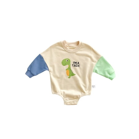0-12M Newborn Infant Baby Boy Girl Fall Bodysuit Long Sleeve Patchwork Jumpsuit Dinosaur Printed Clothing
0-12M Newborn Infant Baby Boy Girl Fall Bodysuit Long Sleeve Patchwork Jumpsuit Dinosaur Printed Clothing