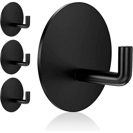 Adhesive Hooks Heavy Duty Waterproof in Shower Hooks for Hanging Loofah Towels Clothes Robes for Bathroom Removable Adhesive Wall Hooks Door Hook Stainless Steel Black Stick on Hooks 4 Pcs
Adhesive Hooks Heavy Duty Waterproof in Shower Hooks for Hanging Loofah Towels Clothes Robes for Bathroom Removable Adhesive Wall Hooks Door Hook Stainless Steel Black Stick on Hooks 4 Pcs