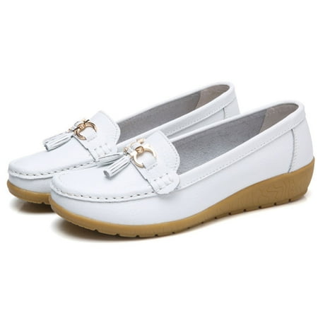 Women s Real Leather Soft Comfortable Flat Loafers Handmade Casual Shoes 41 White
Women s Real Leather Soft Comfortable Flat Loafers Handmade Casual Shoes 41 White