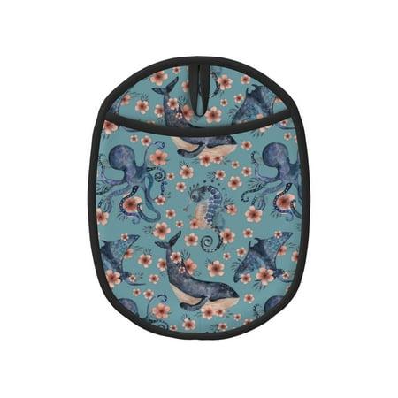 Pofeuu Underwater Animals and Flowers Print Silicone Pot Mat Mitten With Hanging Loop Heat Resistant Oven Mitts Non-Slip Bbq Baking Smoking Potholders
Pofeuu Underwater Animals and Flowers Print Silicone Pot Mat Mitten With Hanging Loop Heat Resistant Oven Mitts Non-Slip Bbq Baking Smoking Potholders