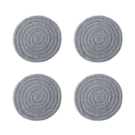 Jiandong woven place mats 4PCS Round Braided Woven Placemats Cotton Heat Resistant Non-Slip Cup Bowl Coasters Pot Pads Kitchen Table Mats (Grey) - Small Size(5.12X5.12X0.2Inch)
Jiandong woven place mats 4PCS Round Braided Woven Placemats Cotton Heat Resistant Non-Slip Cup Bowl Coasters Pot Pads Kitchen Table Mats (Grey) - Small Size(5.12X5.12X0.2Inch)