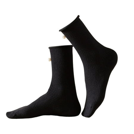 3 Pairs Women Socks Faux Pearls Solid Color Stretchy Japanese Ins Style Middle Tube Student Socks for Daily Wear Black
3 Pairs Women Socks Faux Pearls Solid Color Stretchy Japanese Ins Style Middle Tube Student Socks for Daily Wear Black