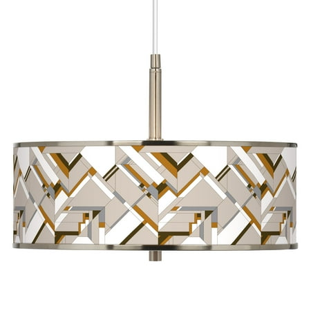 Giclee Glow Craftsman Mosaic Giclee Glow 16 Wide Pendant Light